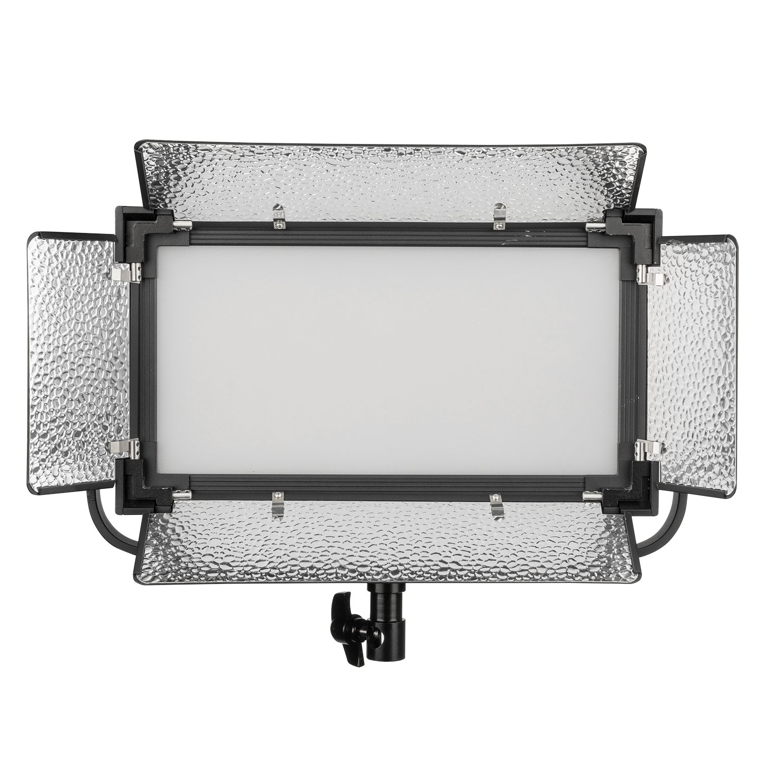 Ikan Soft Bi-Color 3200K-5600K (1) 1 x Half LED Light w/Barn Doors, Adjustable (MSB8) - Black
