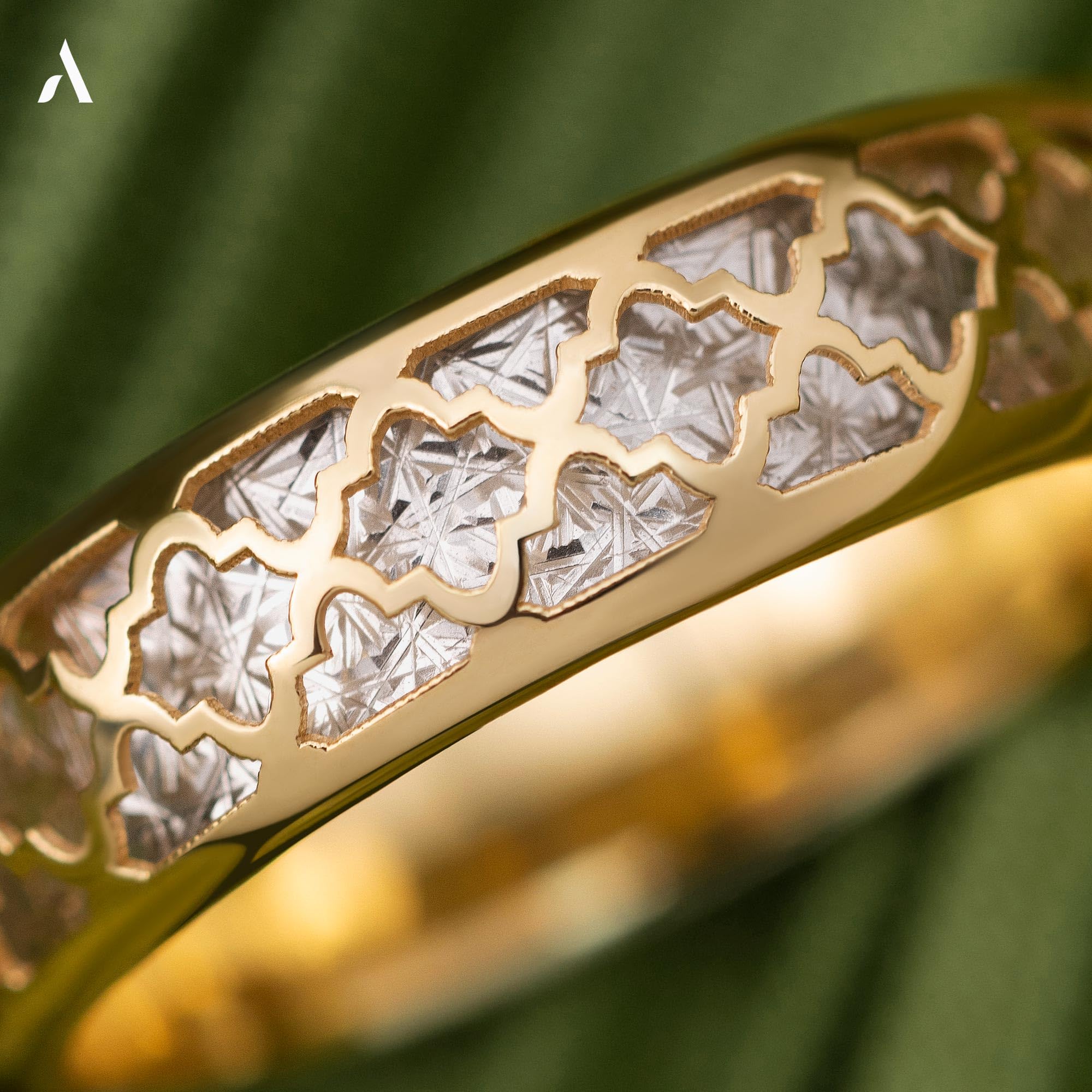 Amberta Allure Anillo para Mujer en Oro de 9 Quilates Diamantado