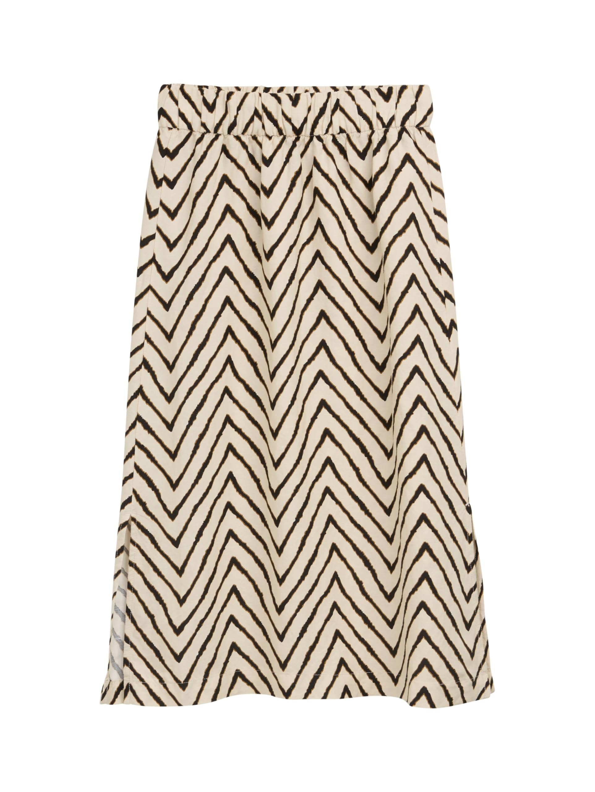 TOM TAILOR Damen High Waist Midi-Rock mit Leinenanteil