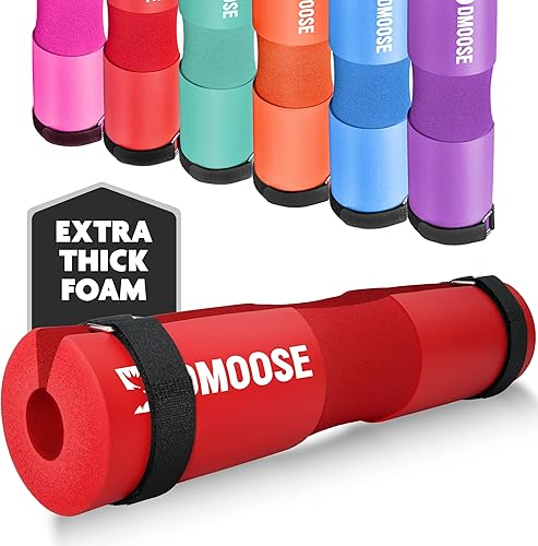Vista 20 de DMoose Fitness Almohadilla de Barra para Empuje de Cadera, Sentadillas y Estocadas - Cojín de Espuma Gruesa Antideslizante para Soporte de Cuello