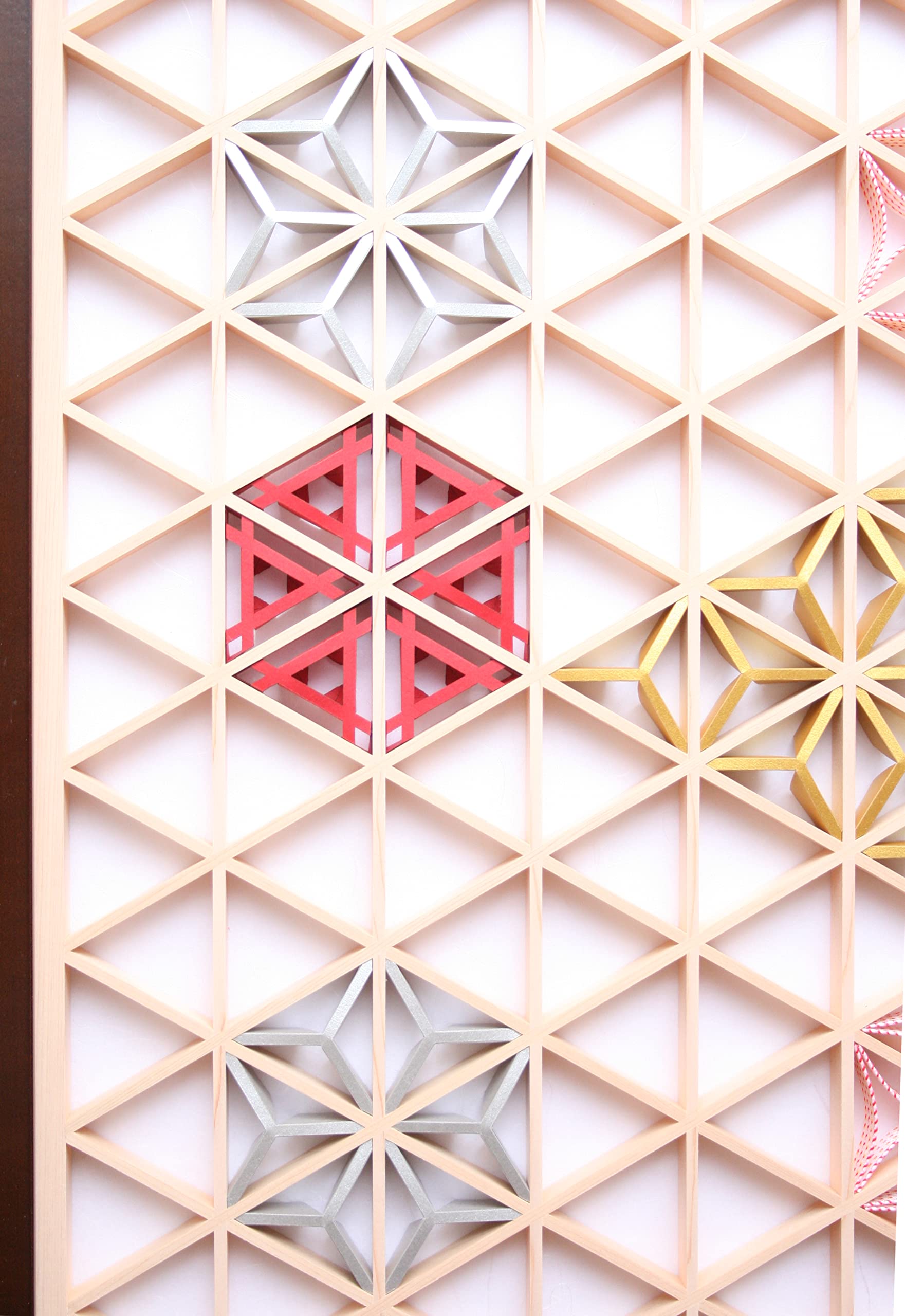 Amazon.co.jp: 組子色彩葉 【金銀麻の葉 ちらし 3色1号 水引七宝赤味