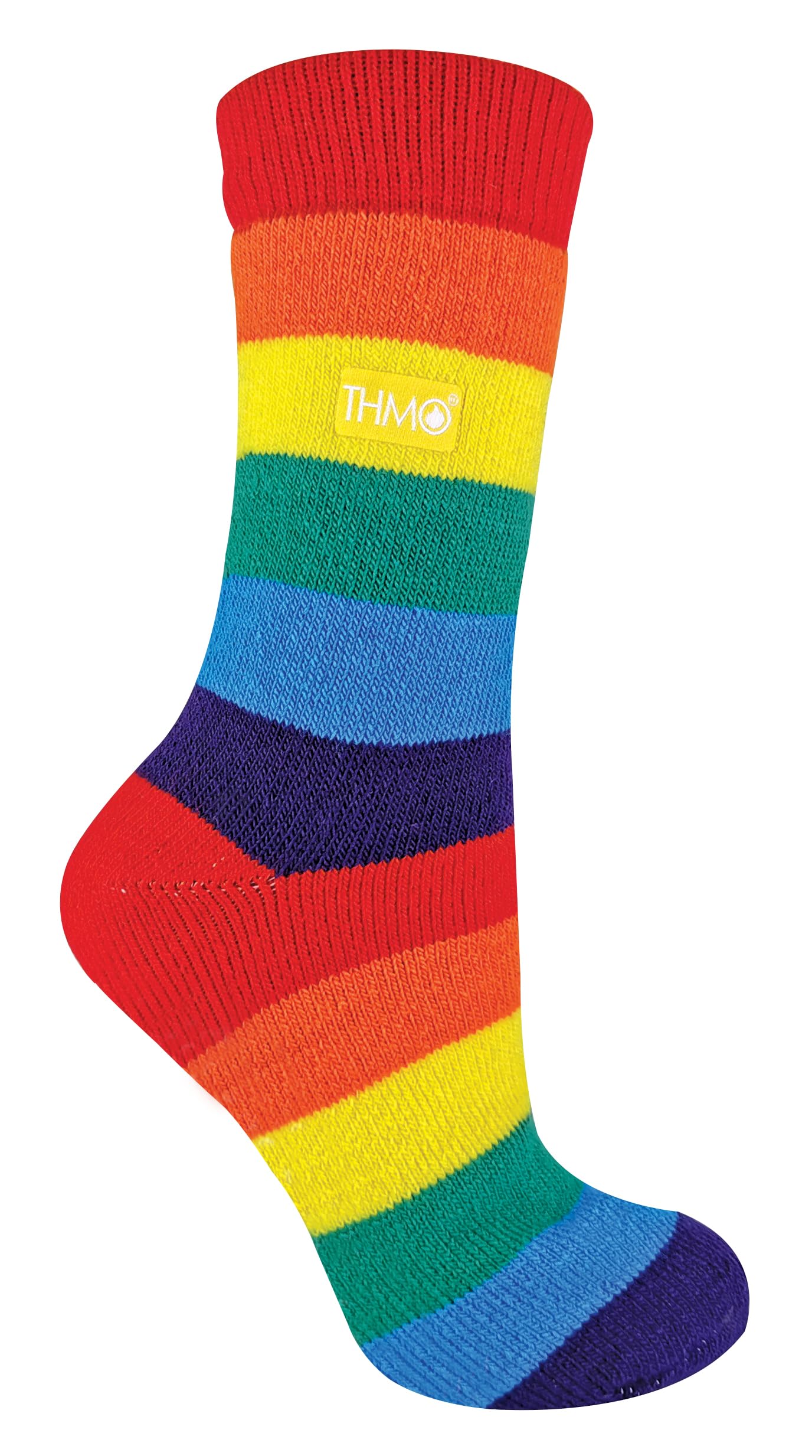 THMO Women's Thermal Socks - Rainbow Stripe - Size 4-8