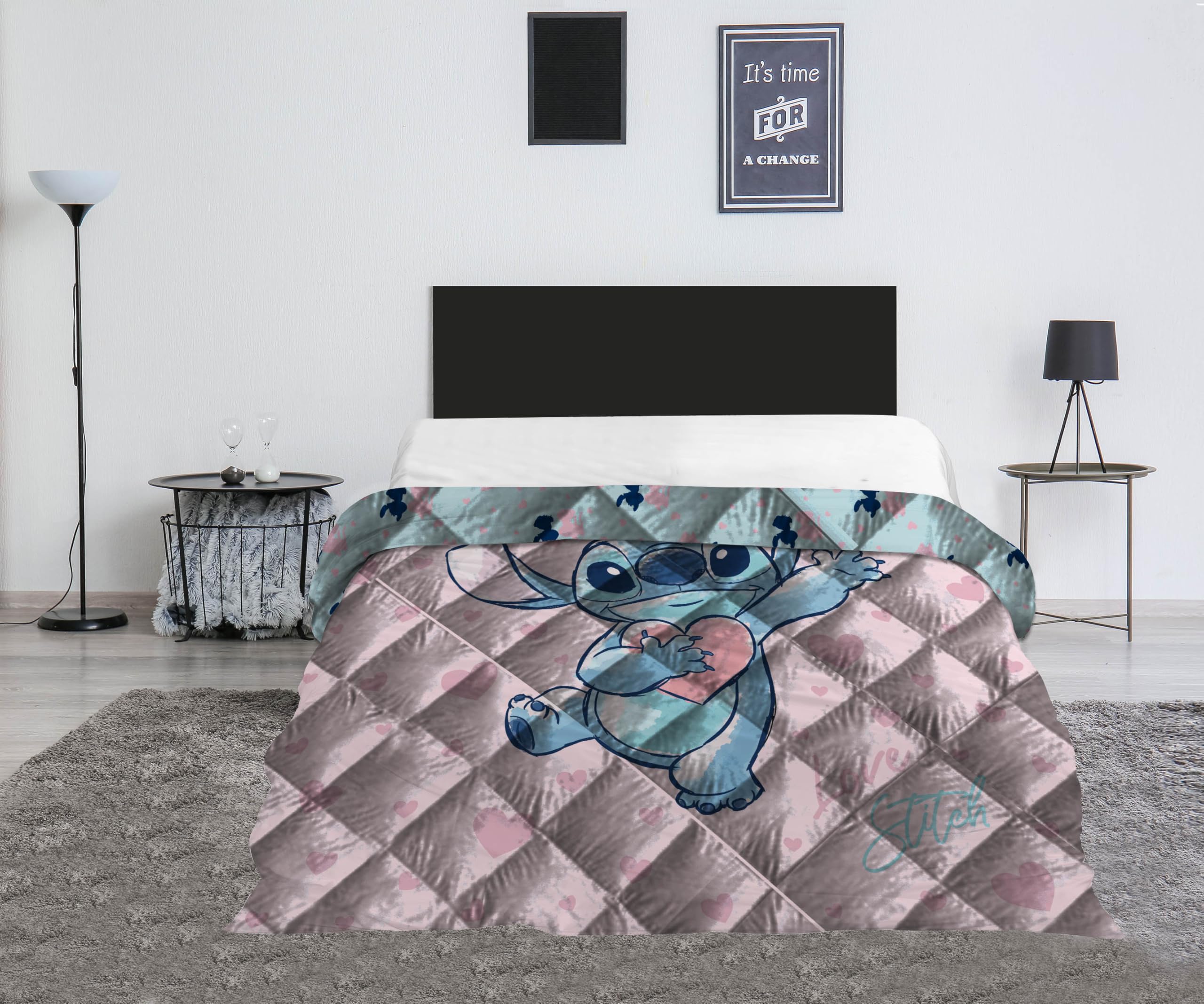 Couette Stitch 240x220cm imprimée grand lit en polyester Aymax