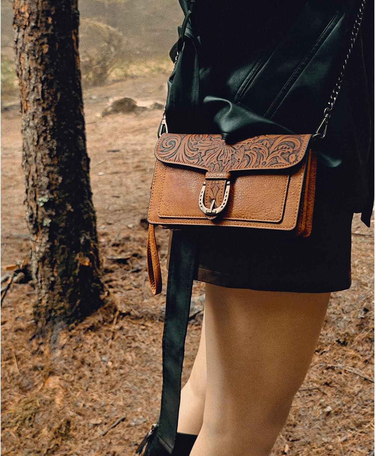 Montana West Small Crossbody Purse with Chain Strap Western Designer Clutch and Handbags for Women - Image 5