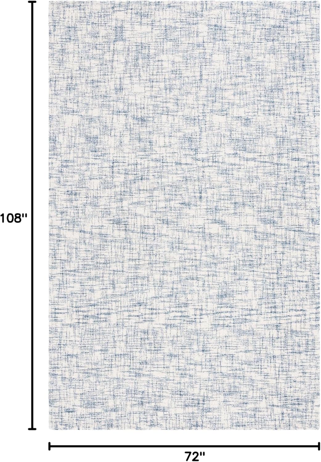 Ivory Tufted Handmade Wool Rectangular 6' x 9' Area Rug