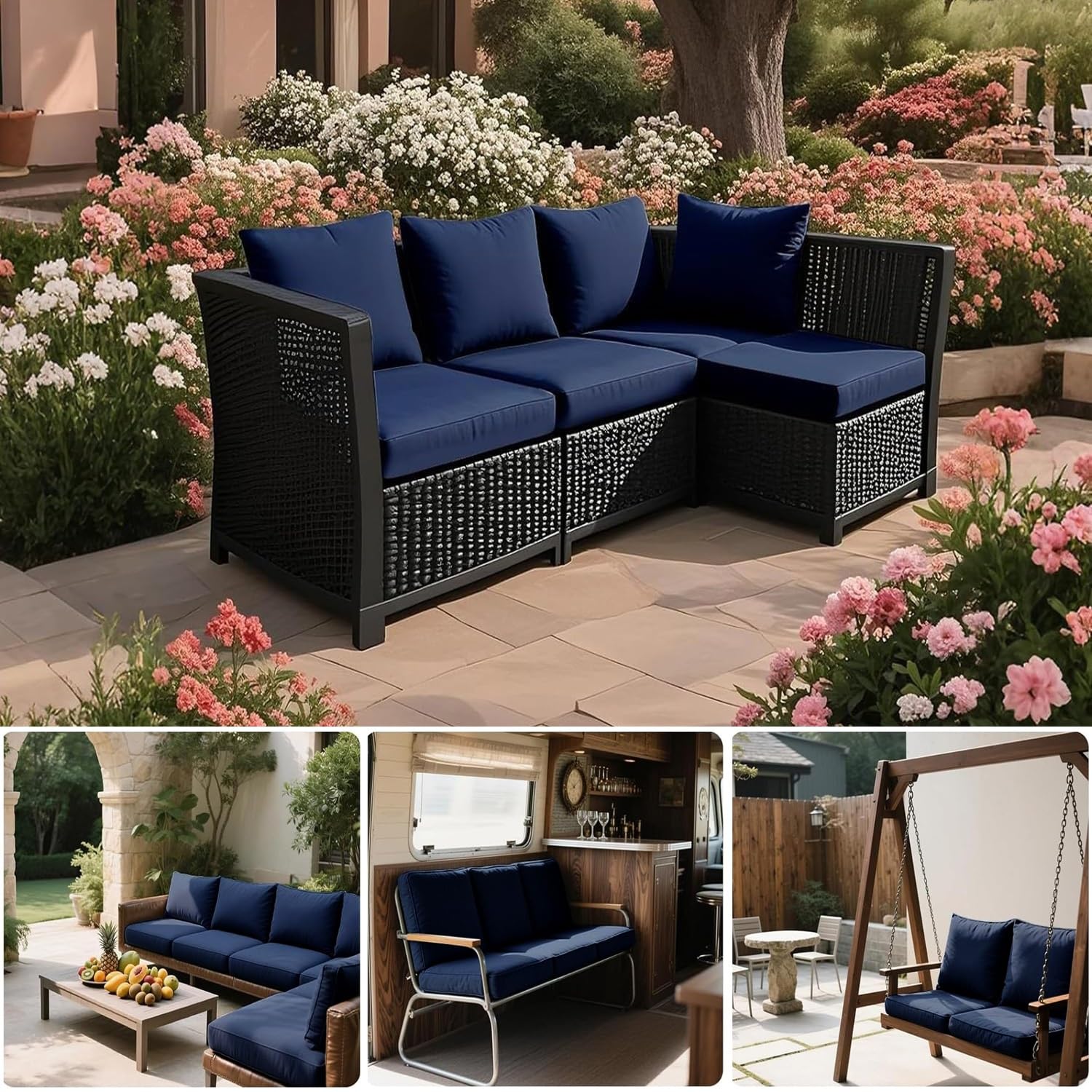 Housse De Coussin Extérieur Imperméable Oxford Housse De Remplacement Antidérapante pour Canapé Jardin Terrasse Protection Assise Housse Uniquement(Gris,75x75x12cm)