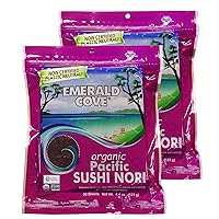 Vista 13 de Emerald Cove Organic Toasted Pacific Sushi Nori Sheets, 5.4 Oz, 10 Count, Pack of 6