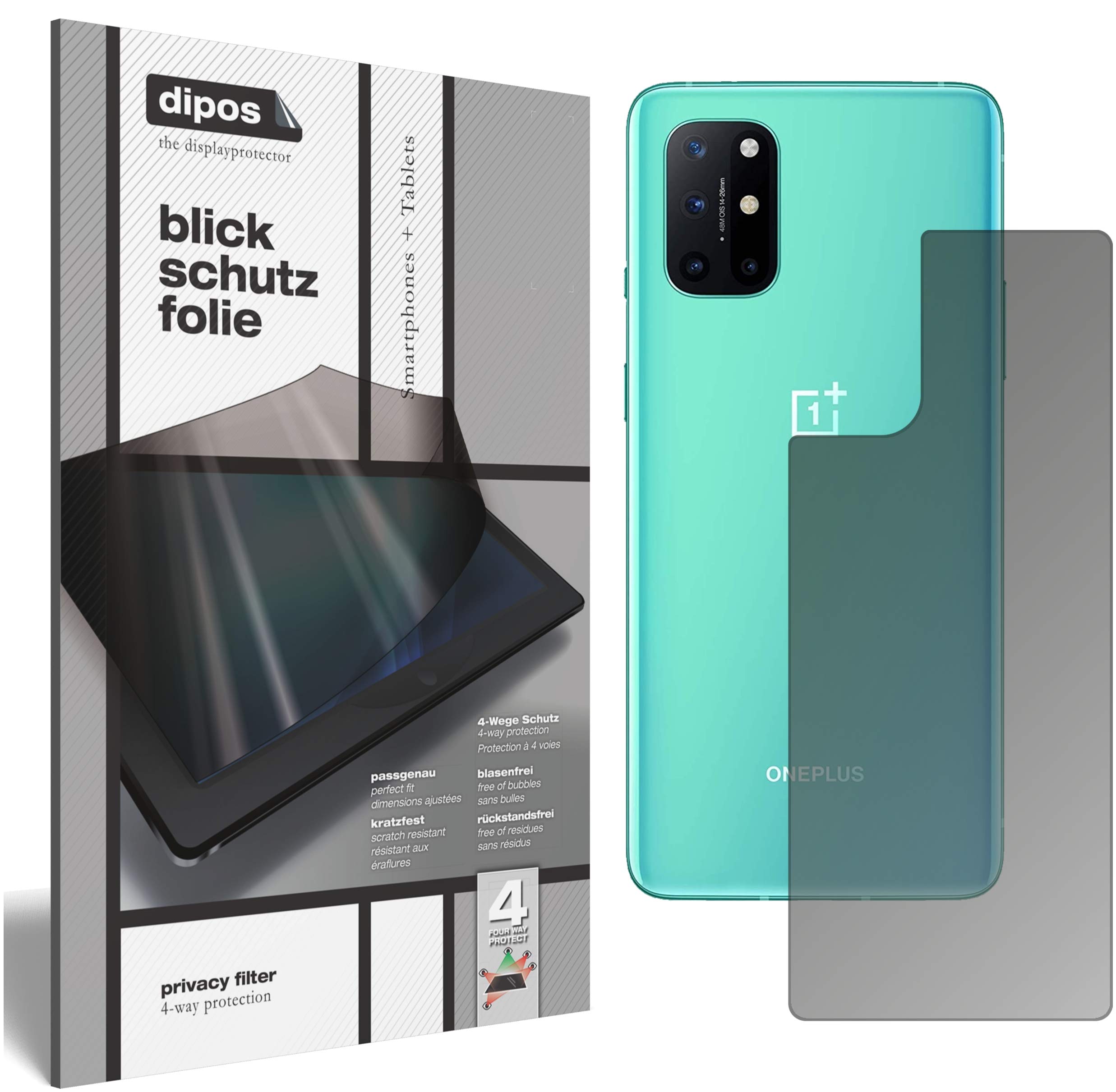 dipos I Protezione Vista Compatibile con OnePlus 8T Pellicola Prottetiva Privacy 4 Modi