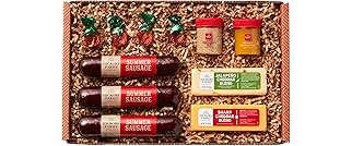 Hickory Farms Savory & Sweet Farmhouse Meat and Cheese Gift Basket (Small) - Box Set | Charcuterie Board Food | Summer Sausage | Father's Day | Mother's Day | Easter | Christmas | Holiday | Housewarming | Gourmet | Sympathy | Care Package