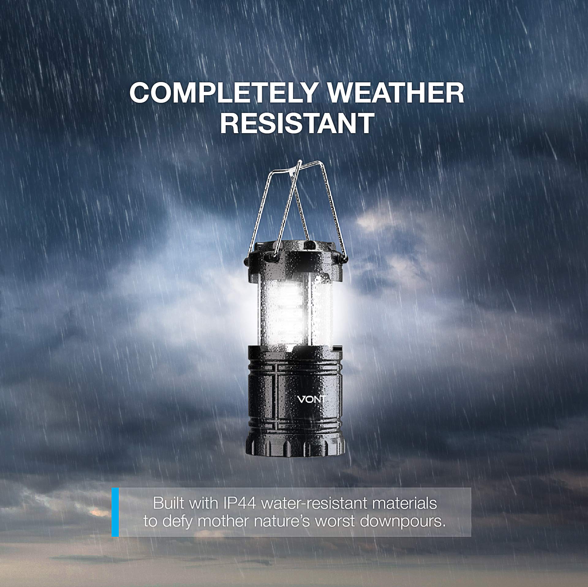 Buy Vont 2 Pack LED Camping Lantern, Super Bright Portable Survival