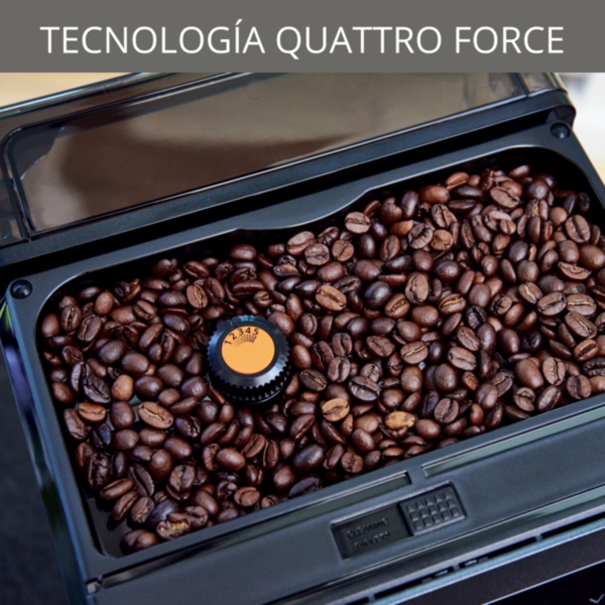 Krups EA895N10 Cafetera automática Evidence One, One Touch Cappuccino, Función de doble taza, 12 especialidades de bebidas, Pantalla a color, Depósito de agua de 2,3 litros, 1450 W