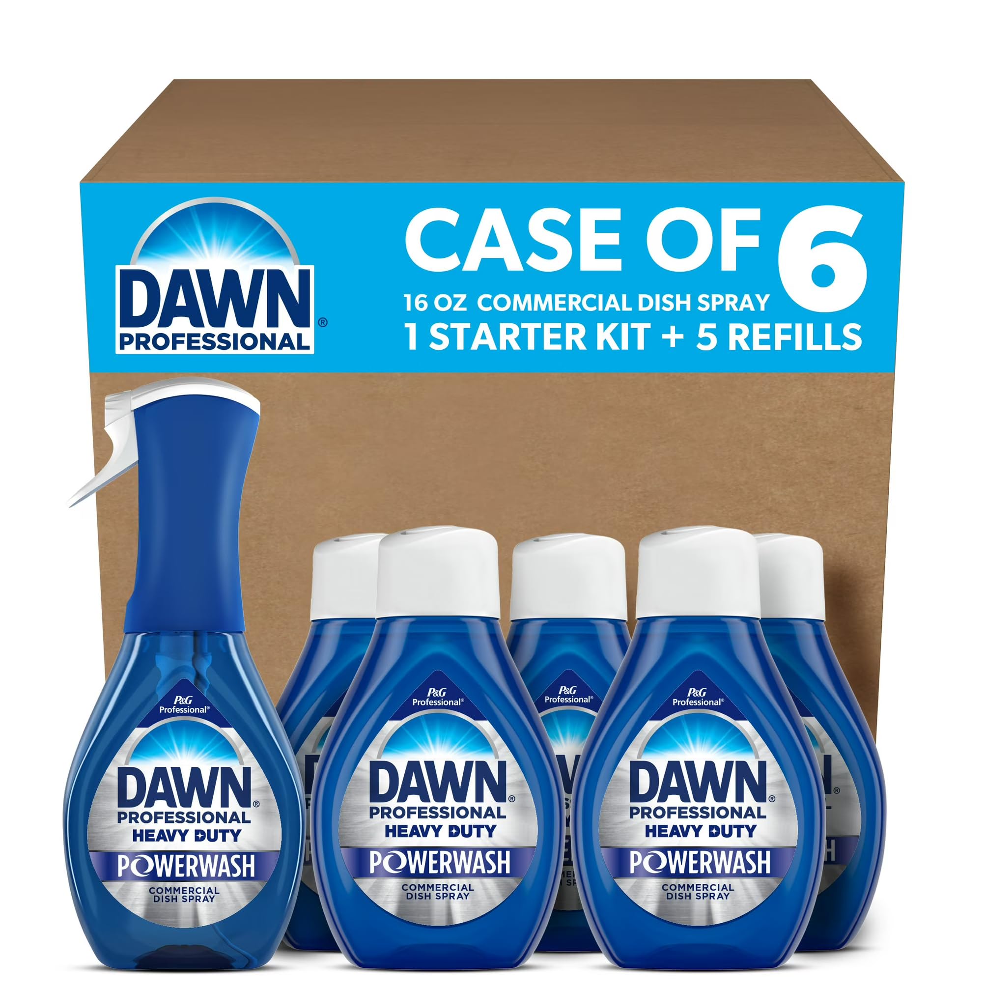 Dawn PRO Heavy Duty Powerwash Commercial Dish Spray Refills (16 oz, 6 pack)