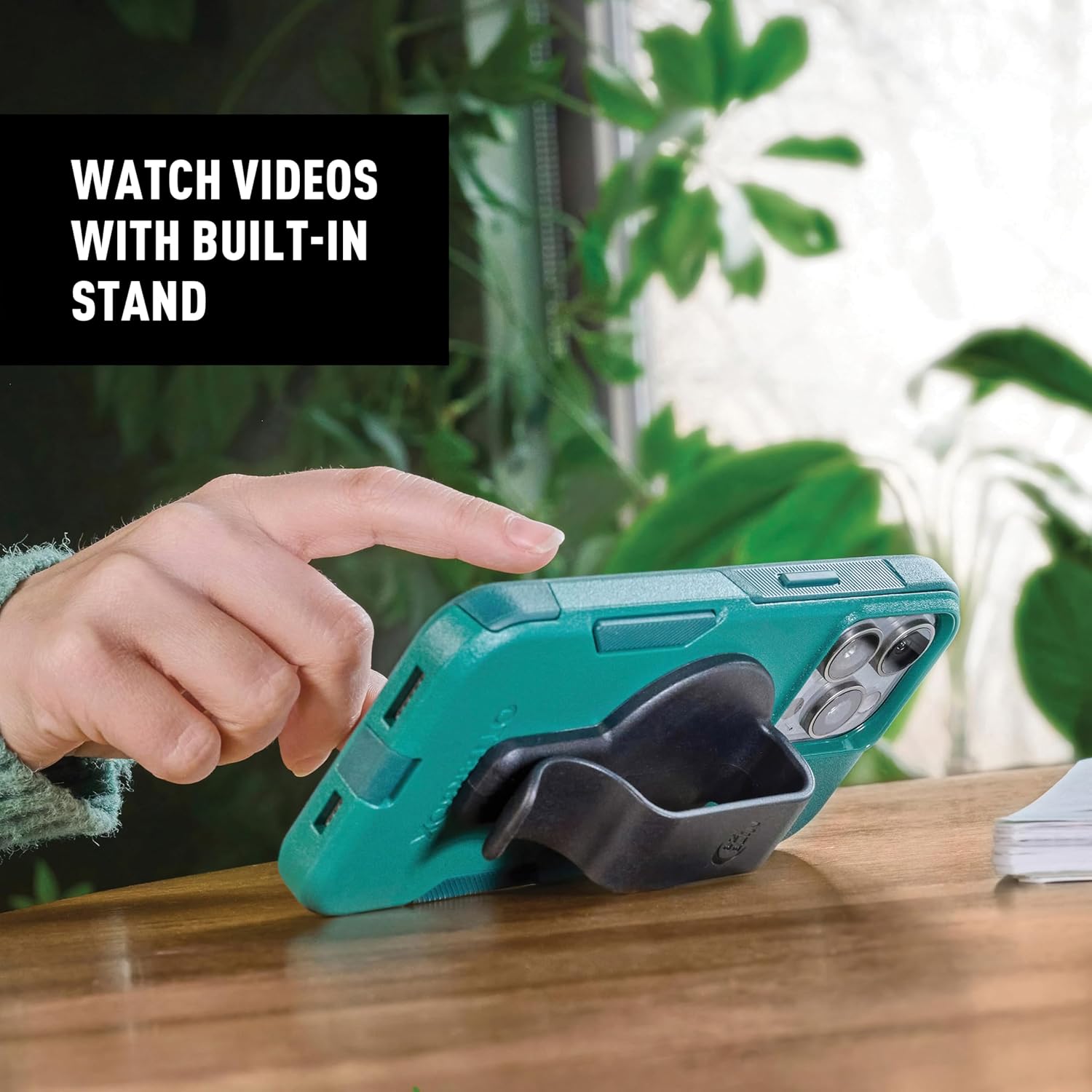 Nite Ize Big Grip Magnetic Grip, Clip & Stand - Magnetic Phone Holder with Standing Handle - Compatible with MagSafe iPhones & Cases Only - Includes Clip to Attach to Backpacks, Belts & Pockets - Image 4