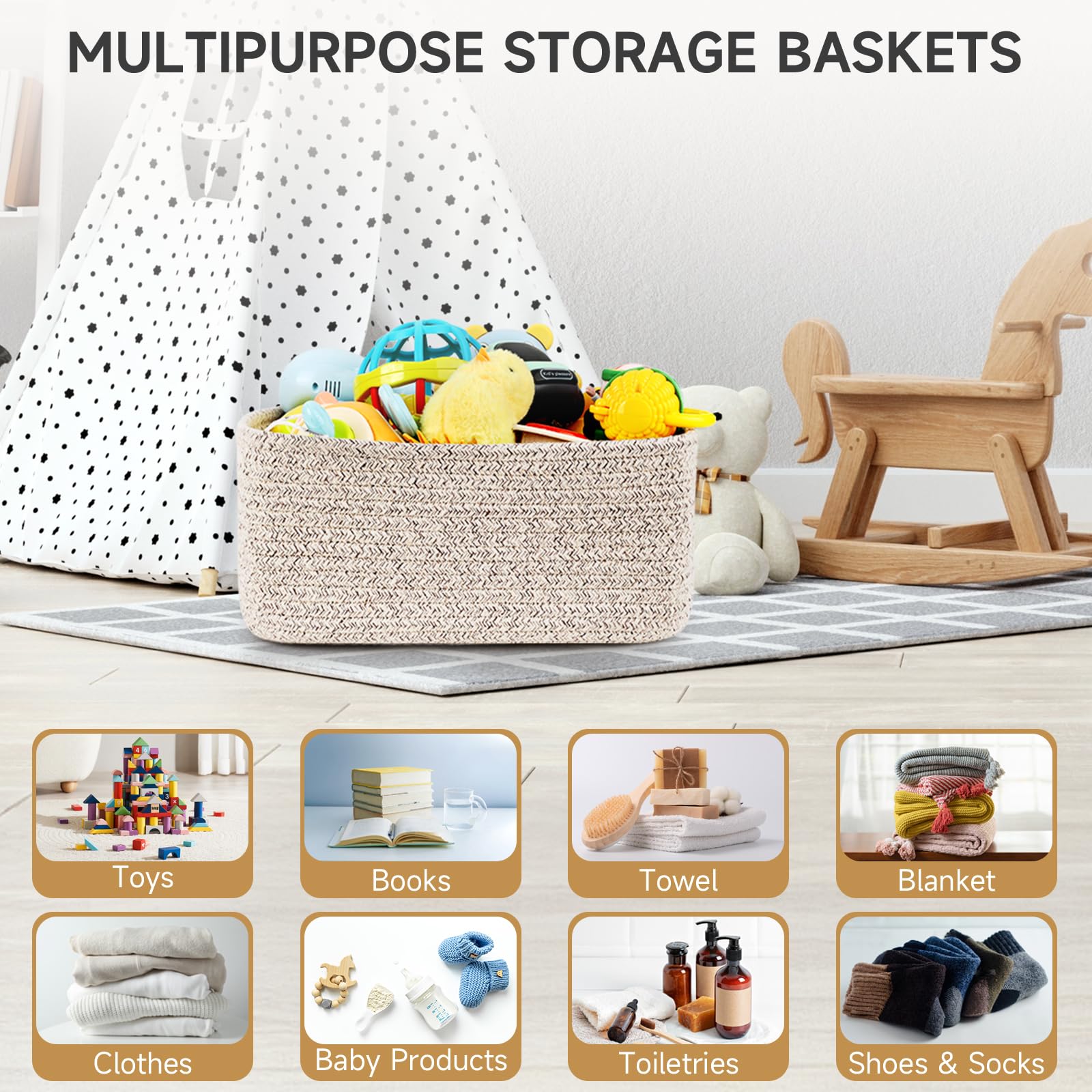 Paniers de rangement pour l'organisation de la maison