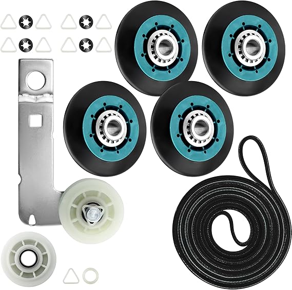 UPGRADED WPW10314173 4392067 MEDB835DW4 Dryer Repair Kit fit for Maytag Bravo Whirlpool Dryer Belt Drum Roller W10314171 MEDB835DW2 MEDB835DC4 MED3500FW1 80047 279640 W10837240 661570V LUXRILIX