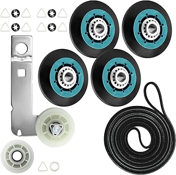 UPGRADED WPW10314173 4392067 MEDB835DW4 Dryer Repair Kit fit for Maytag Bravo Whirlpool Dryer Belt Drum Roller W10314171 MEDB835DW2 MEDB835DC4 MED3500FW1 80047 279640 W10837240 661570V LUXRILIX