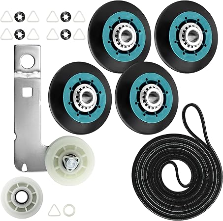 UPGRADED WPW10314173 4392067 MEDB835DW4 Dryer Repair Kit fit for Maytag Bravo Whirlpool Dryer Belt Drum Roller W10314171 MEDB835DW2 MEDB835DC4 MED3500FW1 80047 279640 W10837240 661570V LUXRILIX