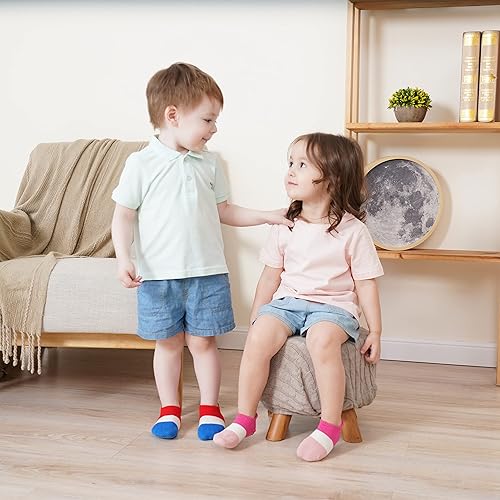 Miniatura 4 de Calcetines tobilleros antideslizantes para bebés, niños y niñas con suela antideslizante