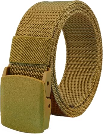 JacobsParts Heavy Duty Tactical Military Style Belt, Hypoallergenic Plastic Buckle,