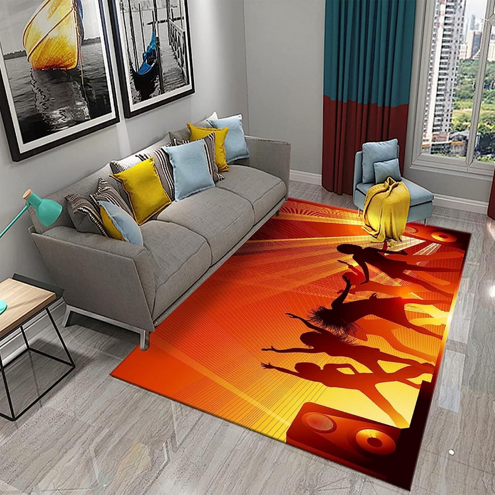 Figura Della Musica Rock Tappeto Stampato In 3D Decorazioni Per La Casa Morbida Flanella Tappeto Da Letto Per Bambini Gioca Un Tappeto Gattonare Per Soggiorno, 90 X 150 Cm - Pulizia Fa -43716533842336