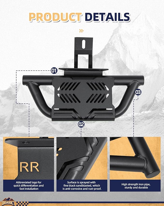 Estribos Laterales para Jeep Wrangler JK 2007-2018 4 Puertas miniatura 3
