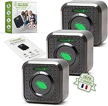 ISOTRONIC® Prise insectifuge contre les Punaises de lit et les Acariens - Prise anti Acariens à Ultrason contre Insectes 230V, 3 pièces