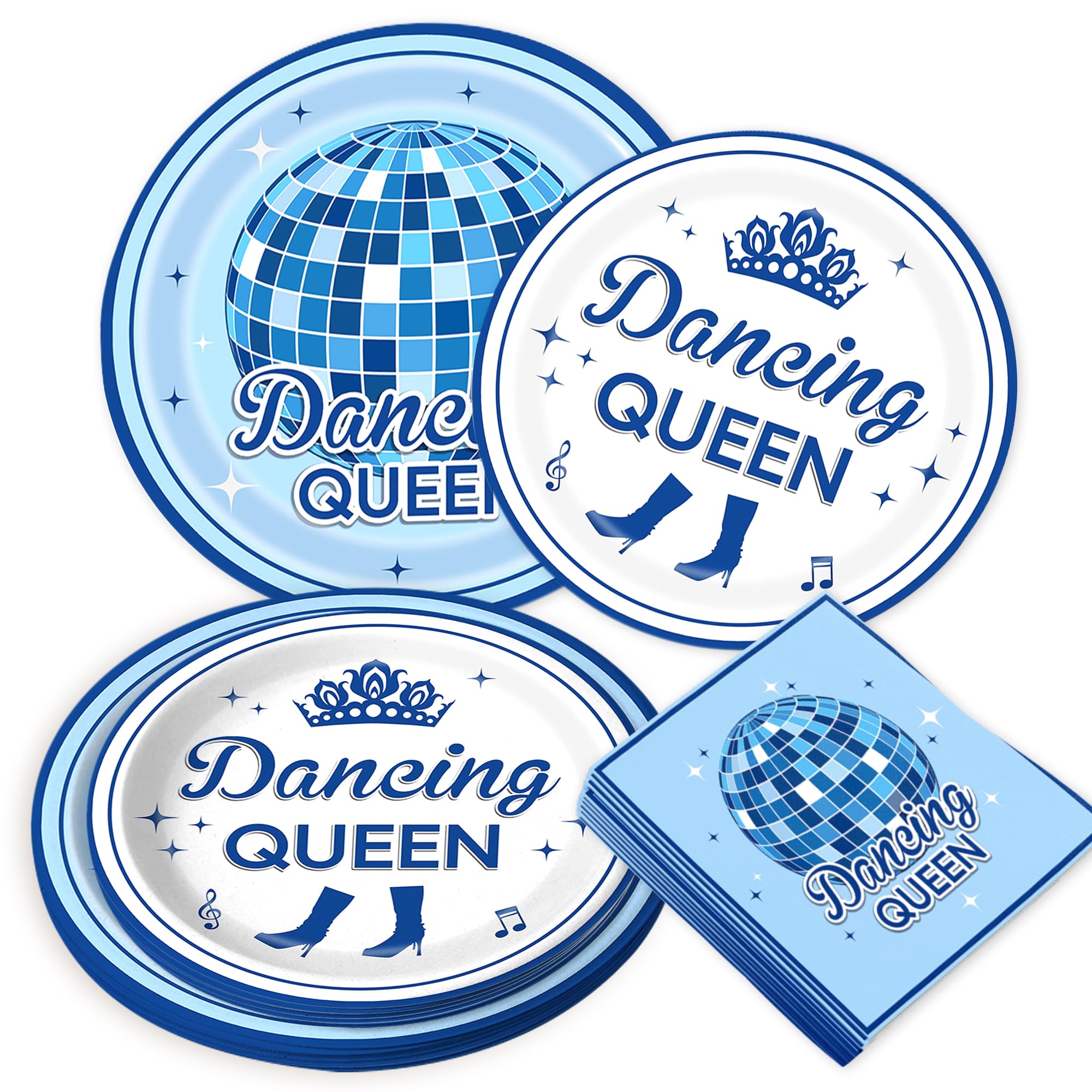 Roaring Good Time Platos y servilletas Dancing Queen para decoración de fiesta de discoteca Mamma Mia para cumpleaños, boda, despedida de soltera