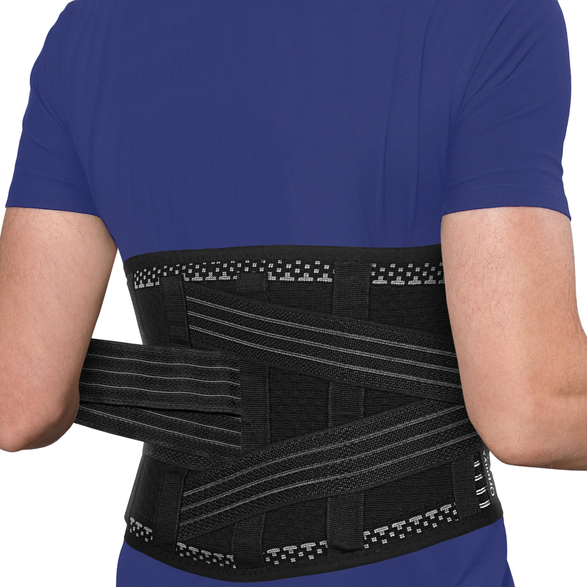 ORTONYXBack Brace for Lower Back Pain, Back Support Belt for Women & Men, Breathable Lower Back Brace with Lumbar Pad, Lower Back Pain Relief for Herniated Disc, Scoliosis, Sciatica/Black M-L