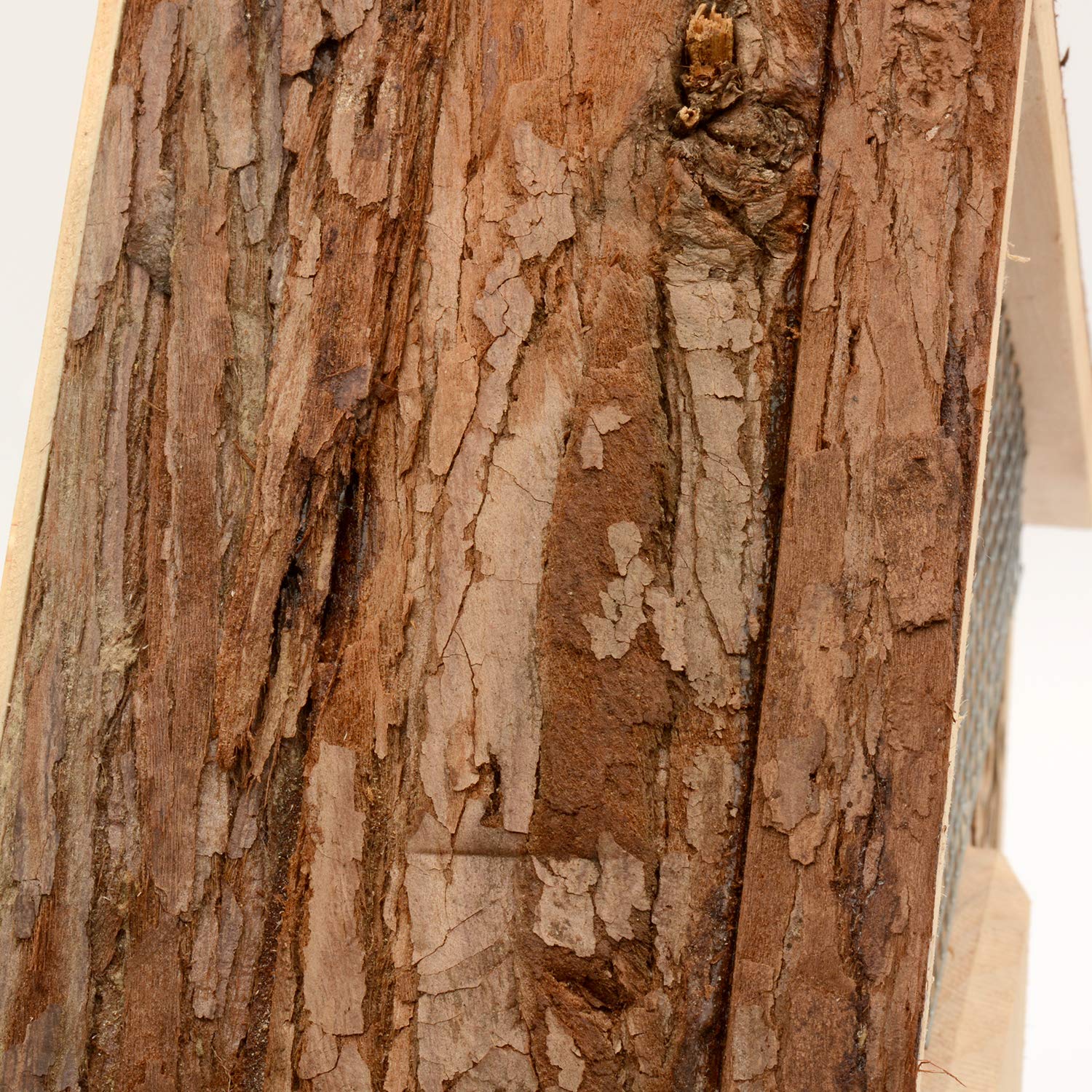 CKB LTD - Gran hotel de madera natural para abejas, mariquitas, mariposas, refugio exterior, jardín, hogar, hogar, hábitat al aire libre, grande, 30 x 10 x 39 cm