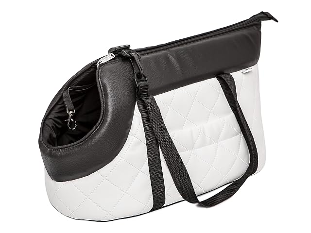 Foto 2 de 4 de PillowPrim Bolsa de transporte para perros de piel ecológica para perros pequeños y medianos y gatos