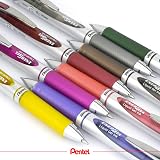 Pentel EnerGel RTX Retractable Liquid Gel Ink Pen, (0.7mm) Medium line, Coral Pink Ink, Box of 12 Pens (BL77-P3) – view 8