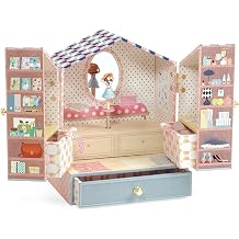 DJECO DJ06084 Chino Shop Music Box, Accessory Box, Trinket Case, Doll House, Jewelry Box, Pretend Play, Montessori, 4, 5, 6, 7 Years, Girls, Girls, Kindergarten Entrance Celebration, Elementary School, Gift, Toy, Kids, Birthday