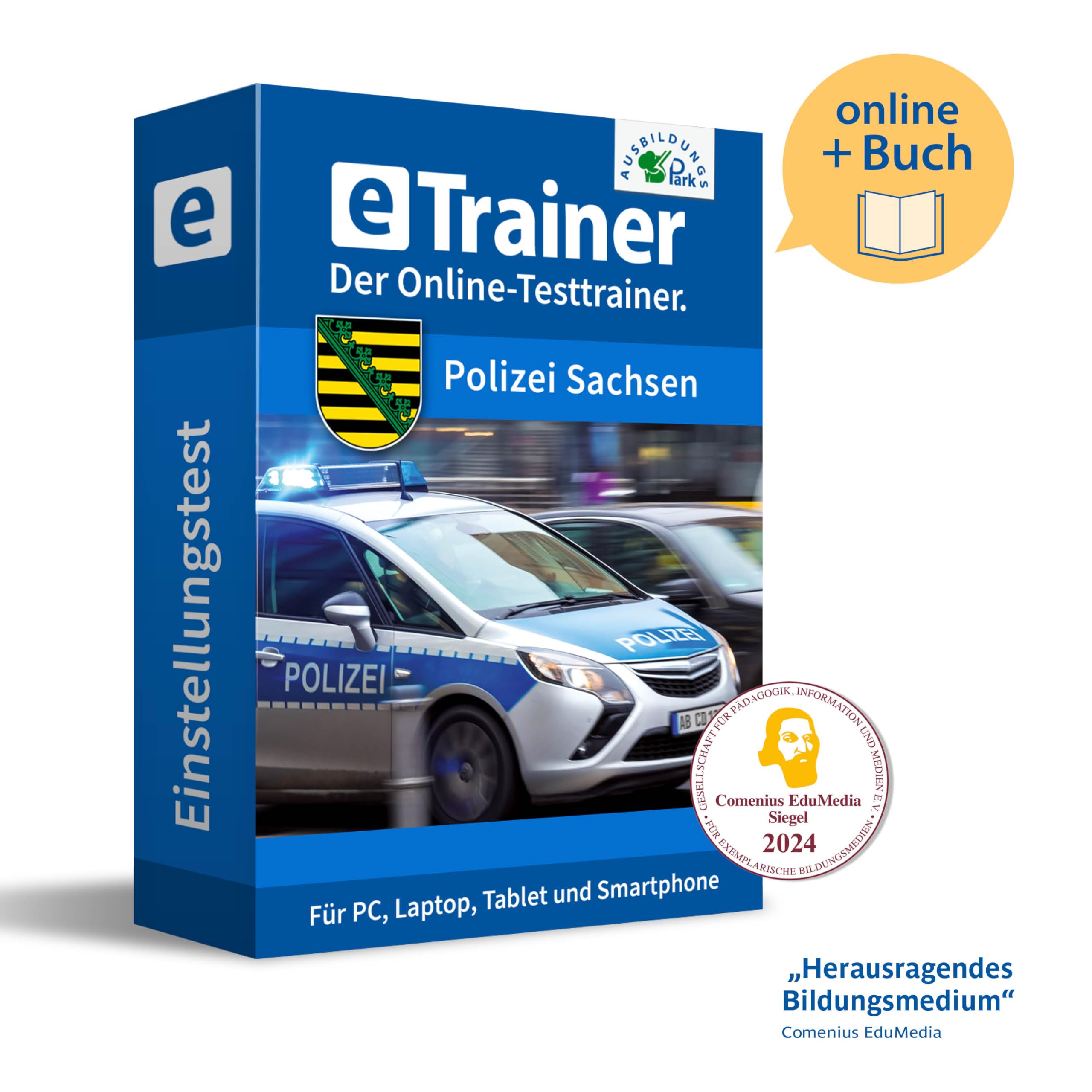 Auswahlverfahren Polizei Sachsen Prüfungspaket | Online-Trainer mit Mathe-Buch | Aufgaben mit Antworten und Lösungswegen | Auswahlverfahren erfolgreich bestehen | Deutsch, Wissen, Mathe, Logik …