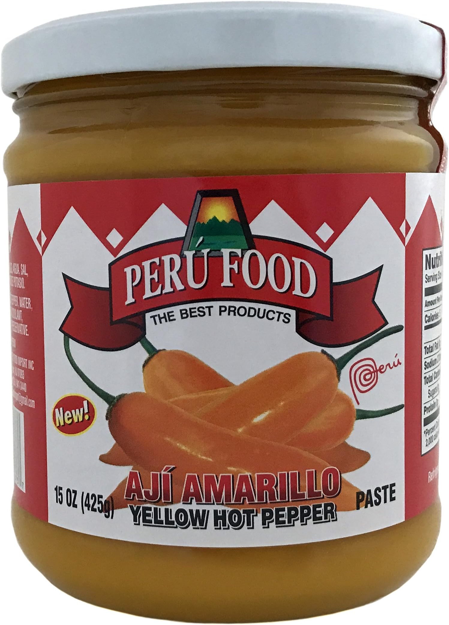 Peru Food Aji Amarillo Paste - Hot Yellow Pepper Paste - 15 oz. - 3 Pack