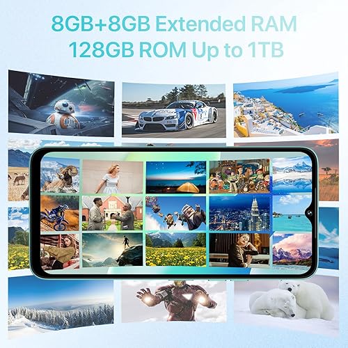 Vista 5 de UMIDIGI Teléfono celular desbloqueado, G5 Android 13 Smartphones, 5000mAh 8+128GB/TF 1TB Expand, Ultra Slim 6.6" Pantalla desbloqueada Teléfonos