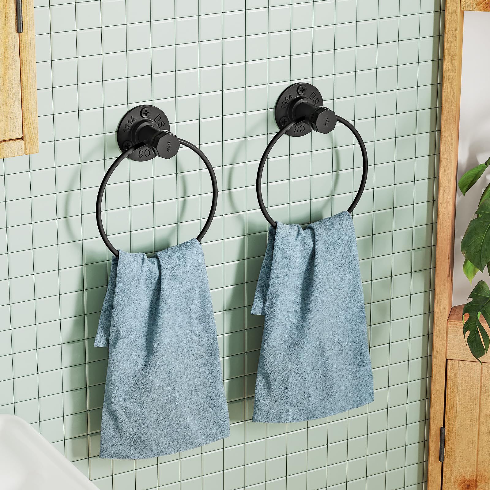 NiHome Lot de 10 barres porte-serviettes de salle de bain en forme de tuyau