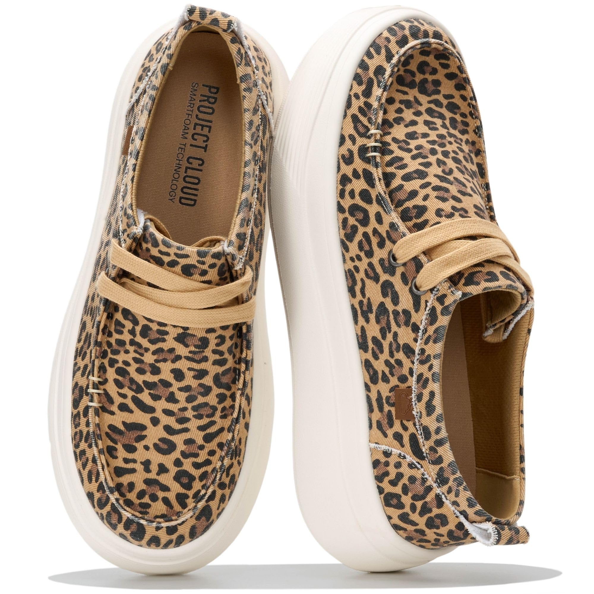 Project Cloud Canvas Platform Loafers for Women Boat Shoes for Women (Dana) | Canvas Womens Sneakers with High Density SmartFoam Insole Womens Shoes - Lightweight Womens Sneakers Women Footwear