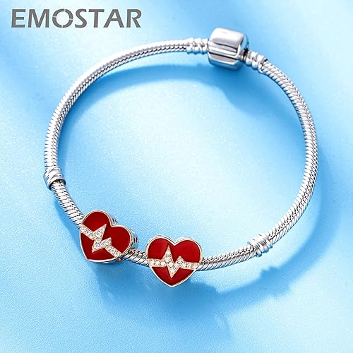 Miniatura 2 de Dijes de oro rosa para el día de San Valentín para pulseras europeas, dijes de pareja amantes, dije de mi esposa, latido del corazón, colgante