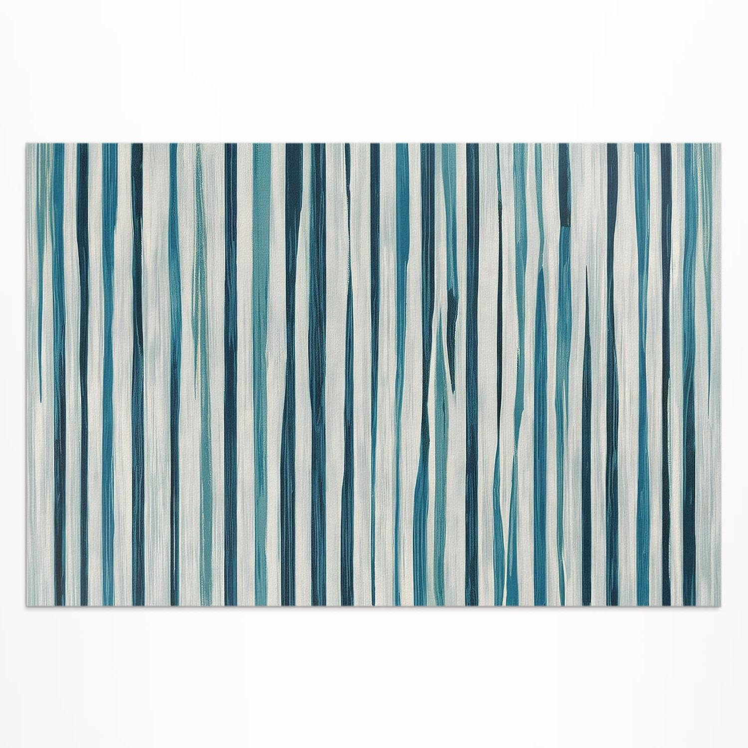 Tapis en vinyle pour balcon imperméable 80x120 cm rectangle bleu