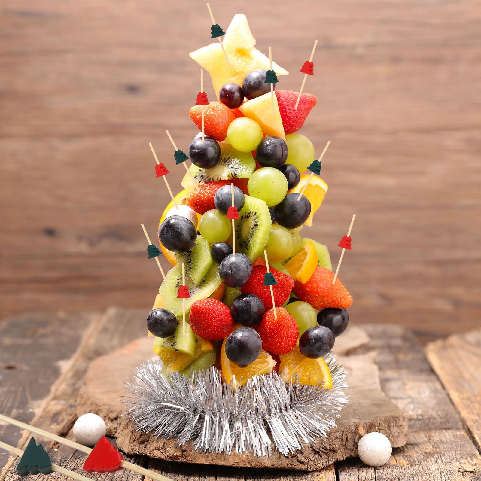 Stuzzicadenti Albero Pupazzo Di Neve 200 Pz Stuzzicadenti Natalizi Da 12 Cm Stuzzicadenti Per Cocktail Stuzzicadenti Per Antipasti