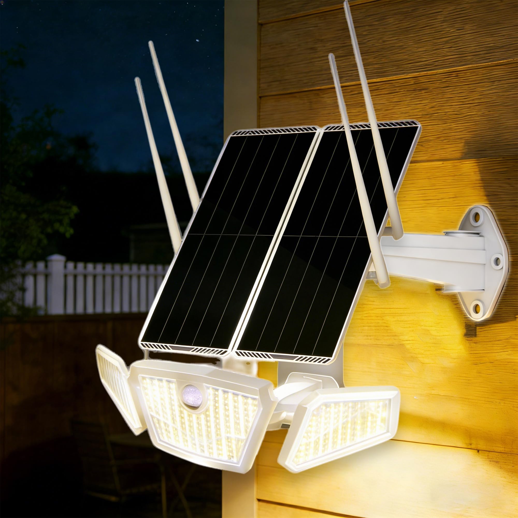Panneau Solaire d'extérieur Double Bande 30W 5,8G/2,4G Répéteur WiFi Répéteur Amplificateur Répéteur Amplificateur Solaire Lampe de Jardin 300m de Couverture Batterie 30000mAh IP65 pour Cour