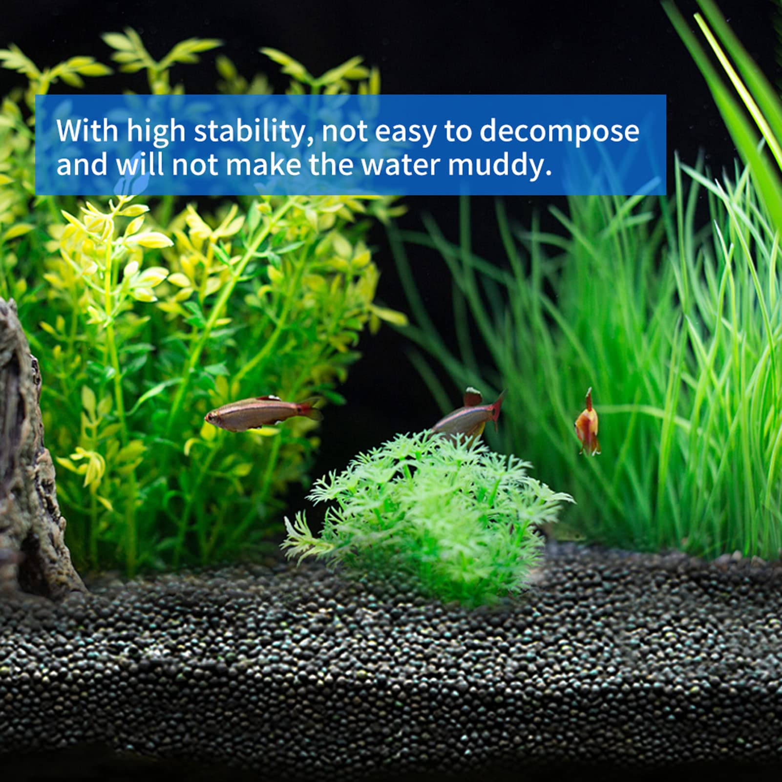 Fango per acquario, substrato per piante da acquario, 1000 g, fango per erba d'acqua, accessorio per acquario, terreno per piante acquatiche per la crescita delle radici della maggior parte