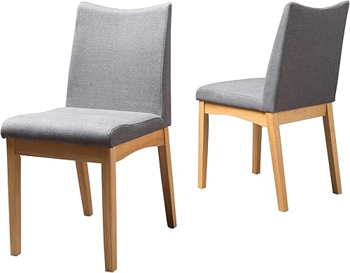 Gertrude Juego de 2 sillas modernas, para comedor, estilo mediados de siglo, de tela color verde menta y madera de nogal.