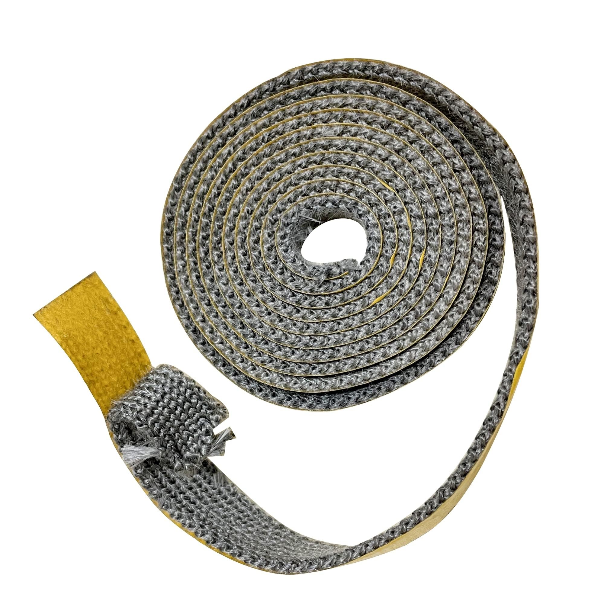 High Temperature Fiberglass Gasket Tape for Stoves & Fireplaces - Self Adhesive, 0.78" Width, 78" Length,