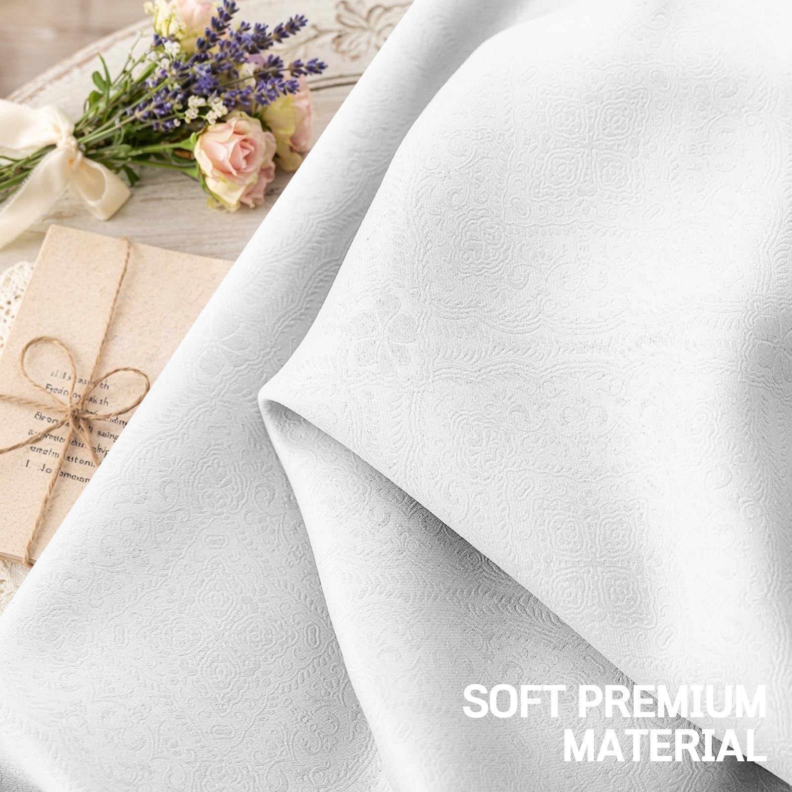 Ystyle Tende Oscuranti per Interni 2 Pezzi, 140x260 CM, Bianco