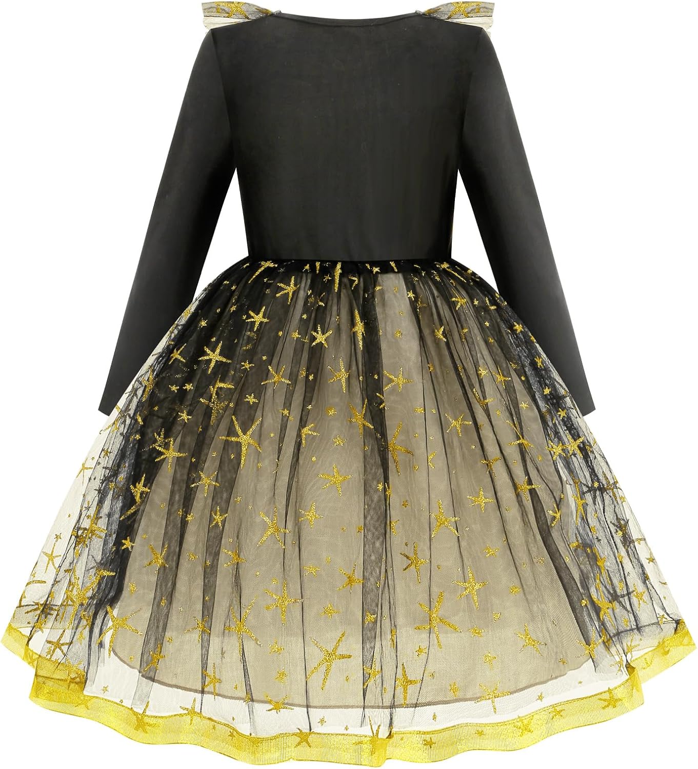 Toddlers Girls Tutu Dresses Long Sleeve Ruffle Bow Sparkle Tulle Princess Dress Fall Winter Holiday Party Dressing - Image 2