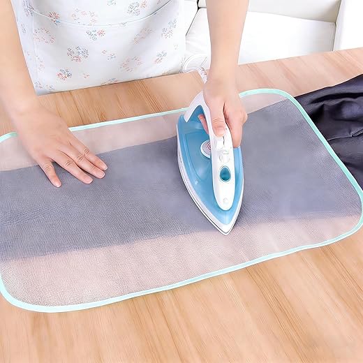 Protective Ironing Mesh Mat, Heat-Resistant Pressing Pad with Non-Stick Surface for Fabric Care(2PCS)