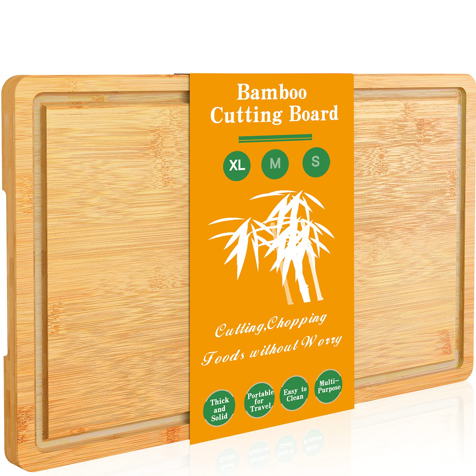 Buy Bamboo Cutting Board for Kitchen, Extra Large Bamboo Chopping Board, Meat Butcher Block