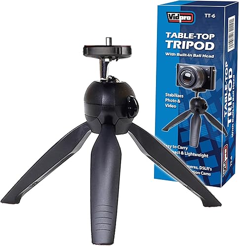 Miniatura 1 de Vidpro Trípode de mesa TT-6 con cabezal de bola incorporado