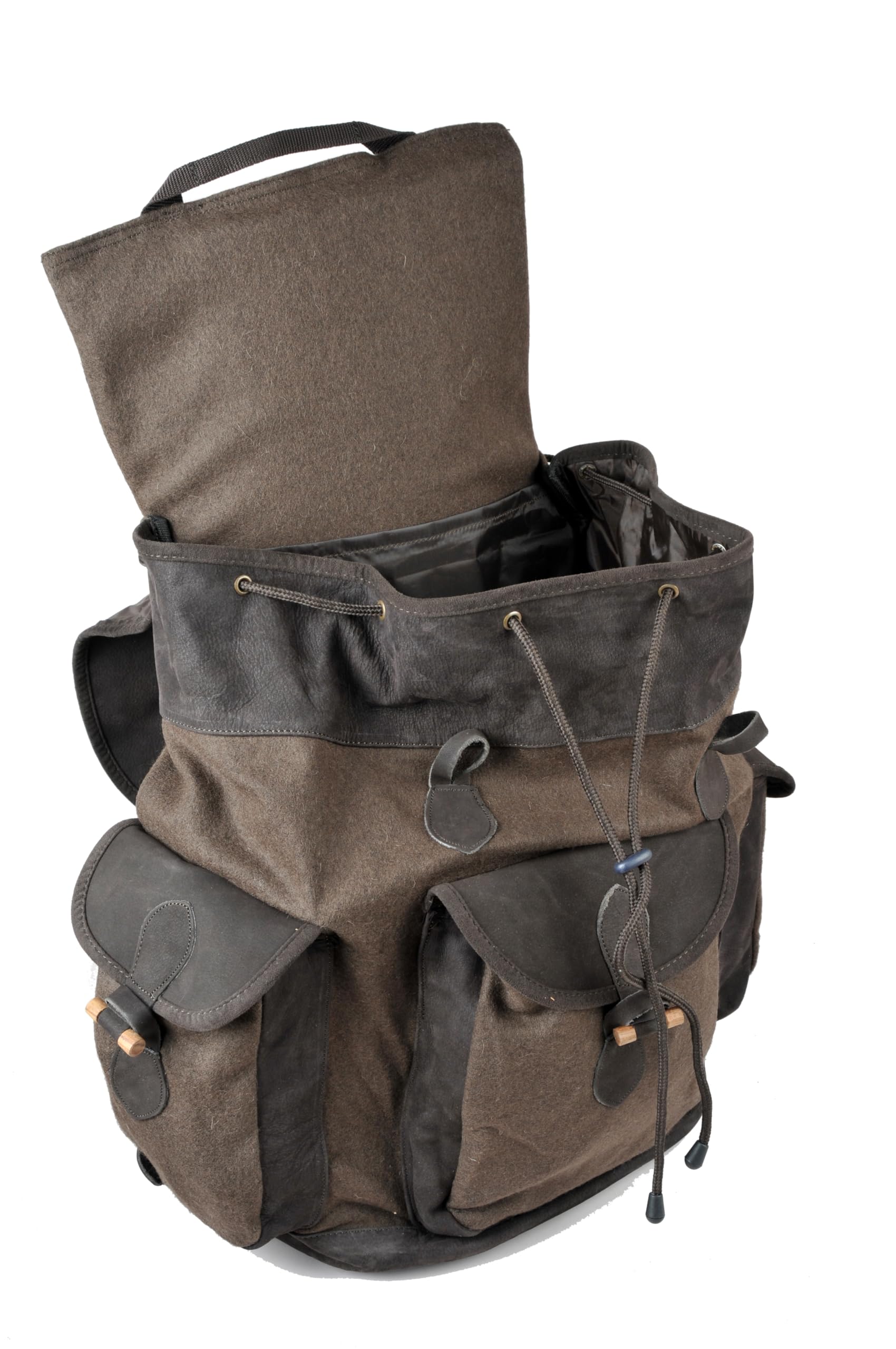 DJV Jagdrucksack Hirschgrund – Loden-Rucksack für Ansitz & Pirsch | Herausnehmbares Sitzkissen, Geräuscharm, Robust, Viele Fächer, Outdoor-Rucksack